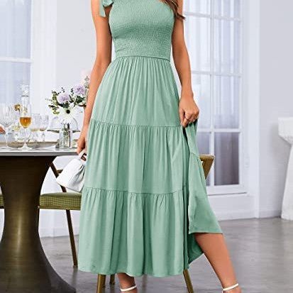 Elegance Cascade One - Shoulder Dress - Aetheroza