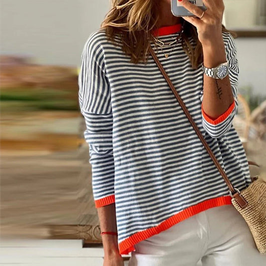 Isabella - Striped Relaxed Top - Aetheroza
