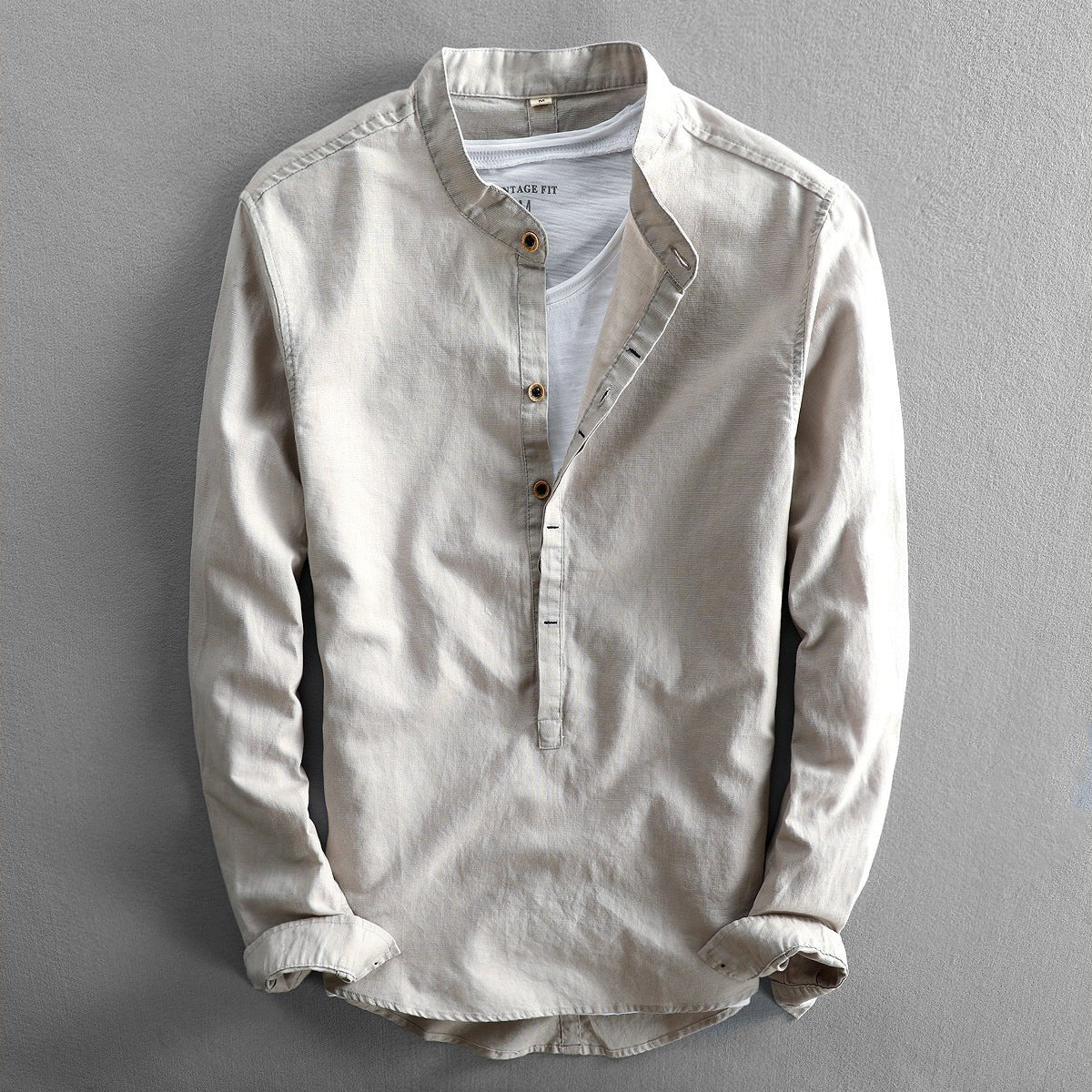Lucas™ Long - Sleeved Linen Shirt - Aetheroza
