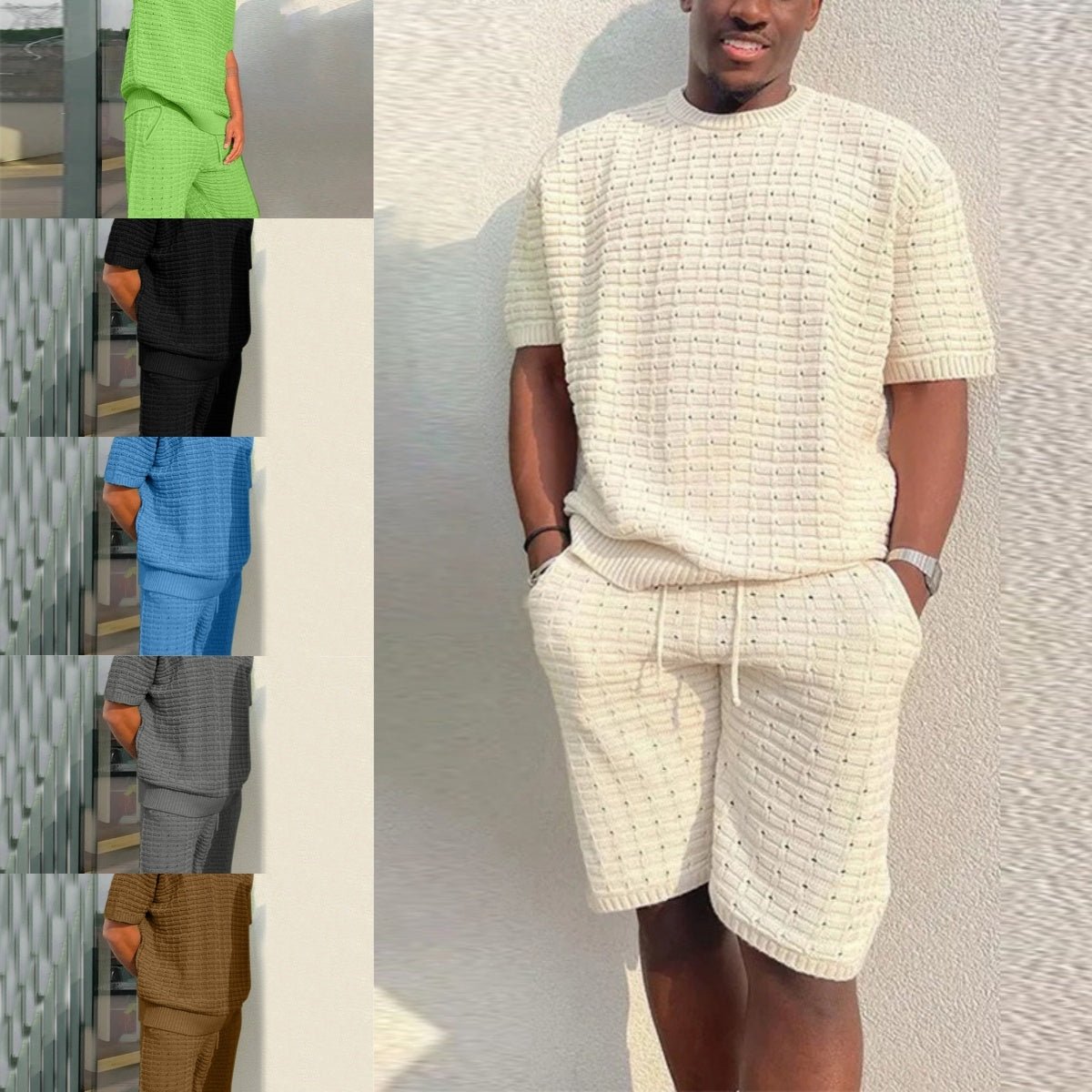 Men's Summer Shirt and Shorts Set (2 pcs) - Aetheroza